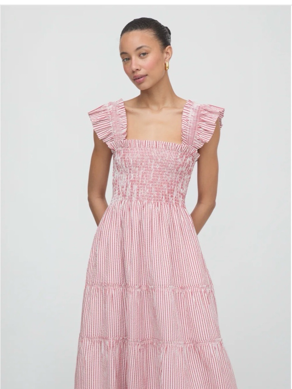 Hill House Home Ellie Nap Dress Red and White Maxi Dress